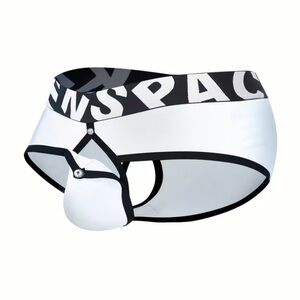 Men's White Underwear with Black Trim